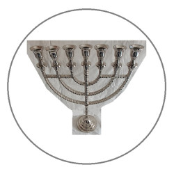 Silver-plated Menorah Candle Holder